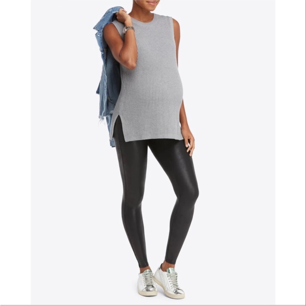 Spanx Maternity Faux Leather Leggings